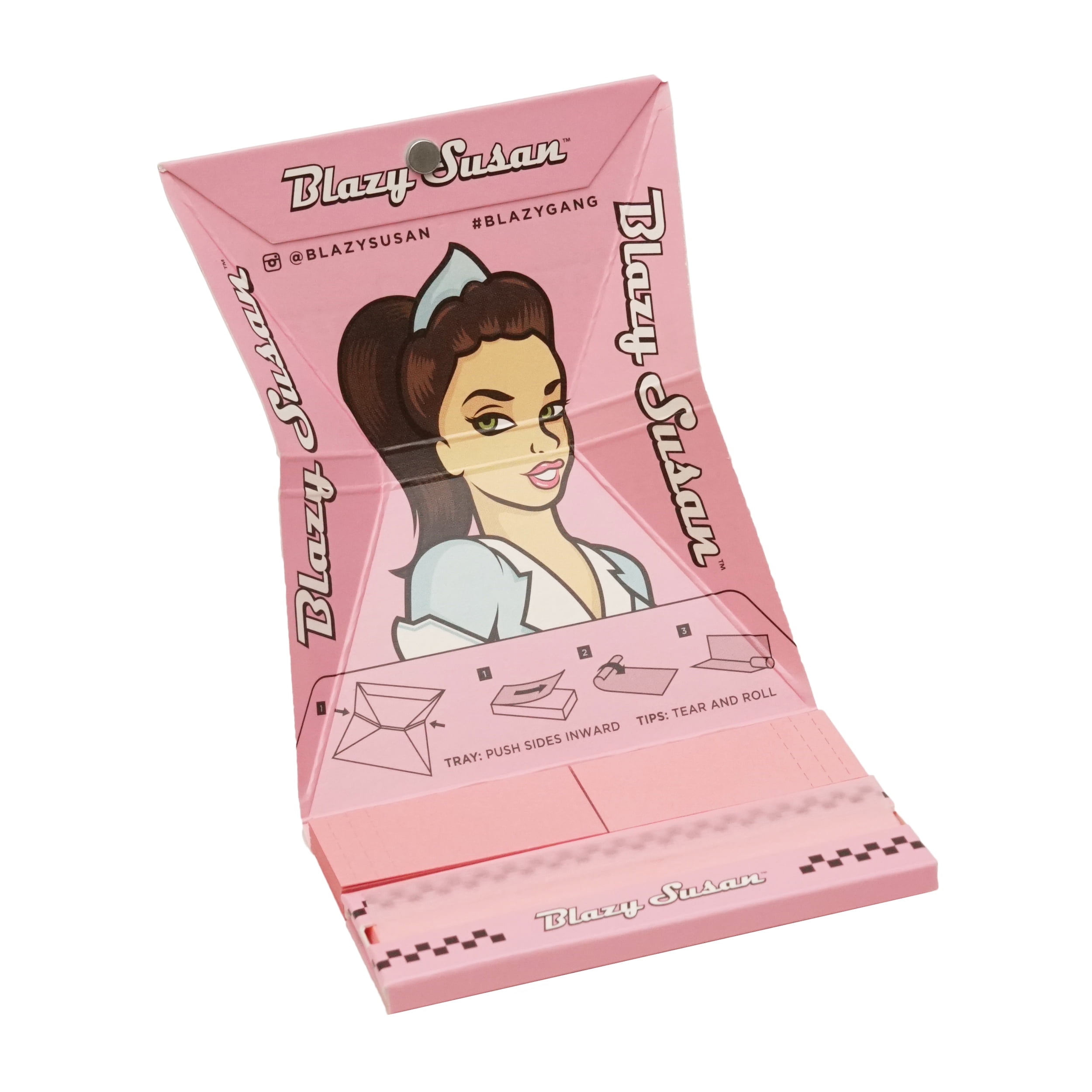 Blazy Susan Pink Rolling Papers 1 1/4 Deluxe Rolling Kit 2個セット